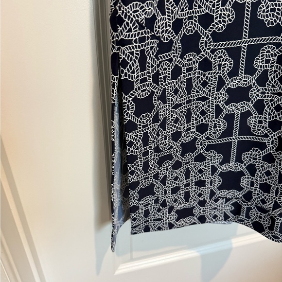 Jude Connally Navy and White Geometric Maxi Dress - Picture 4 of 7